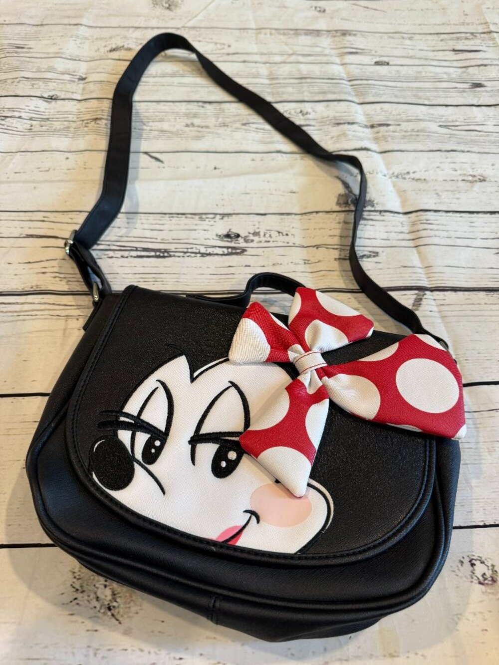 Disney Parks Loungefly Minnie Mouse Bow Crossbody Purse
